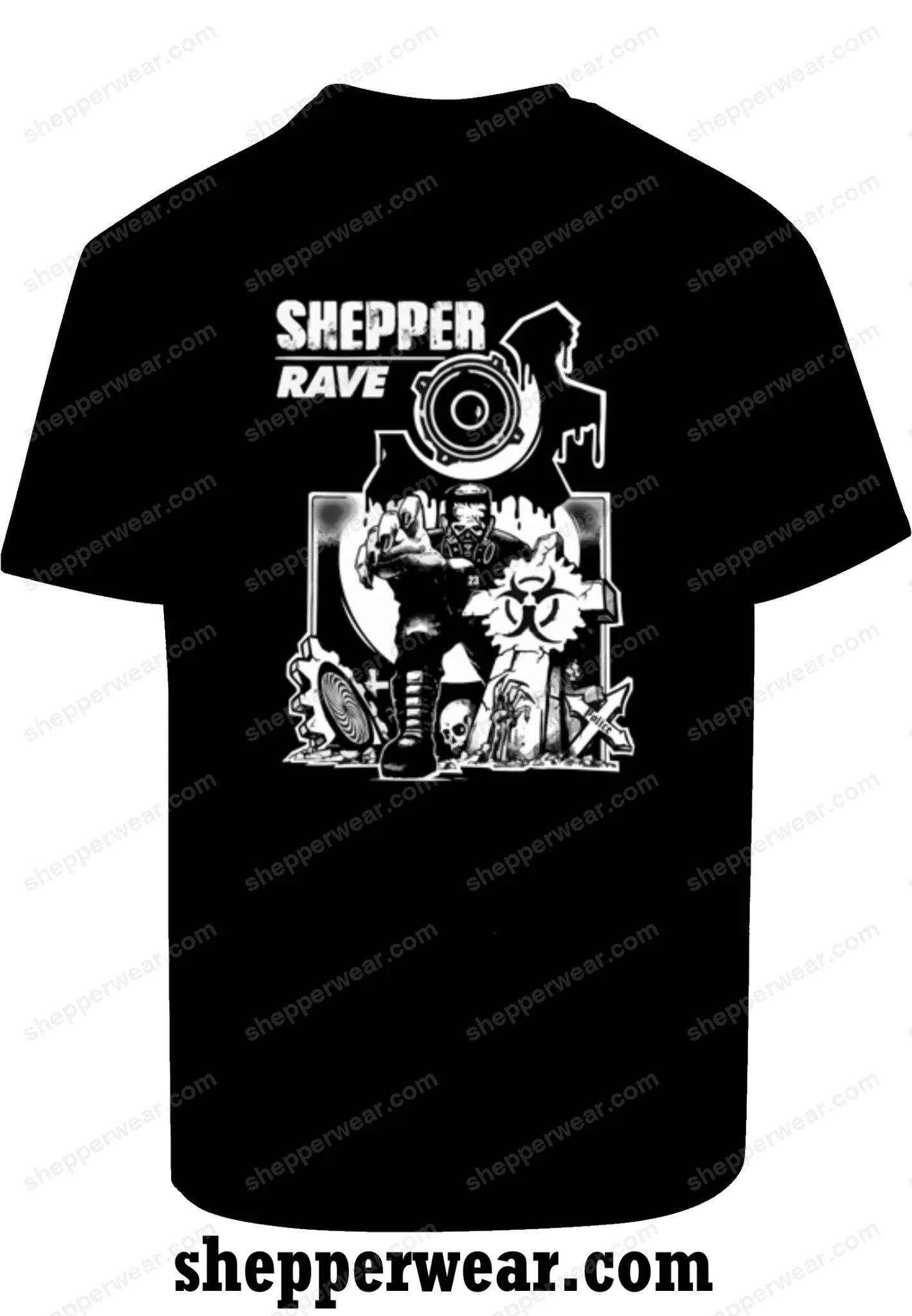 TEE-SHIRT RAVE MODELE FRANKY - TEE-SHIRT IMPRESSION DOS