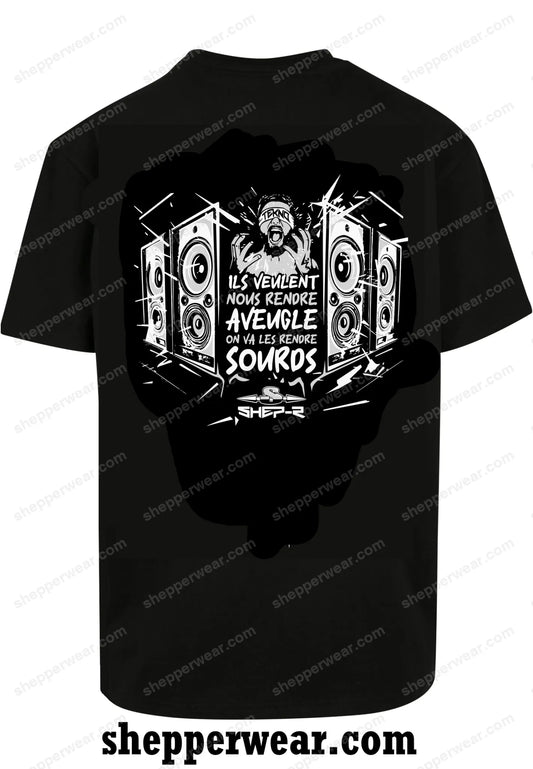 TEE-SHIRT RAVE MODELE MAKE DEAF - TEE-SHIRT IMPRESSION DOS
