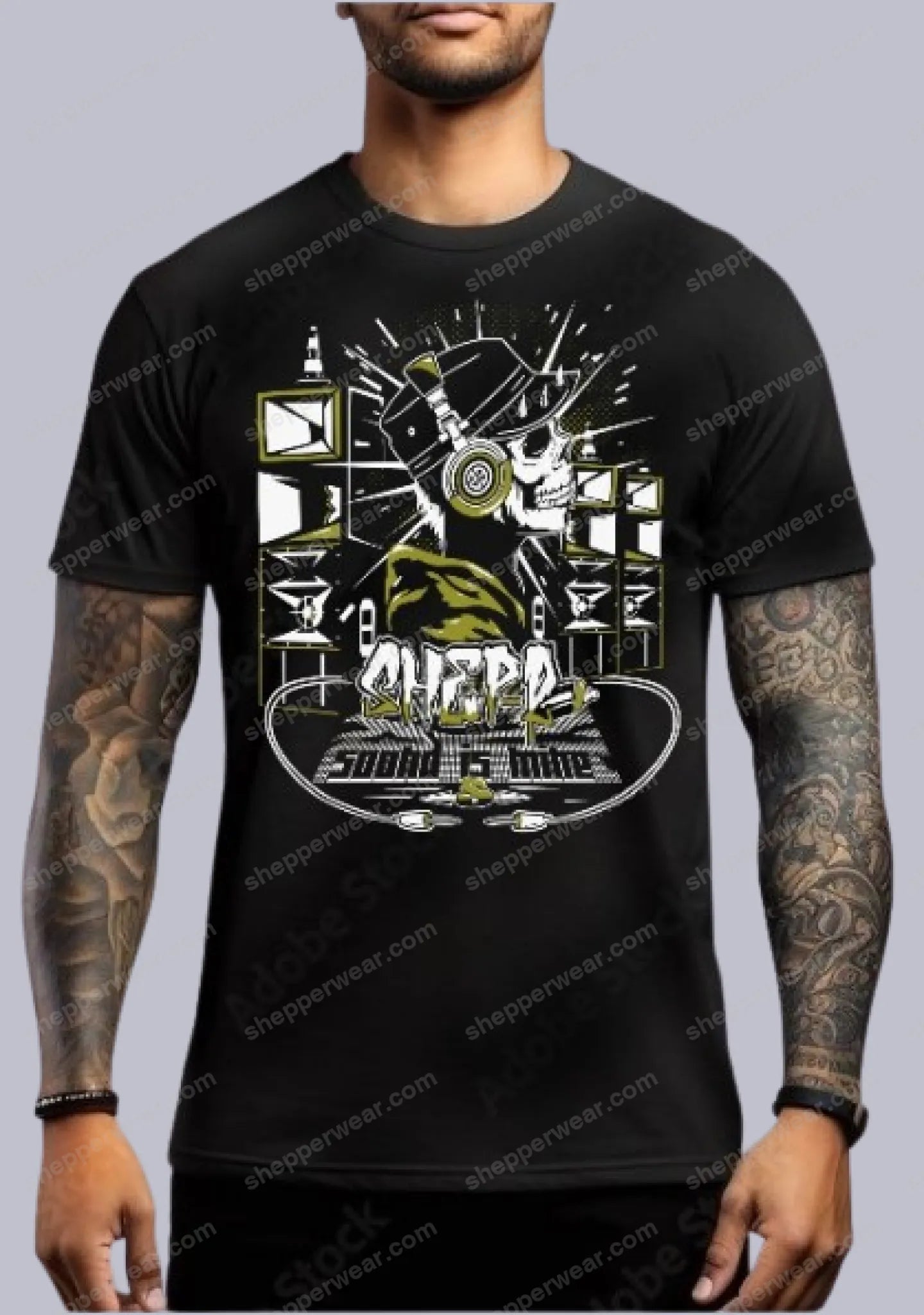 TEE-SHIRT RAVE modèle SOUND IS MINE (impression devant) - TEE-SHIRT IMPRESSION DEVANT