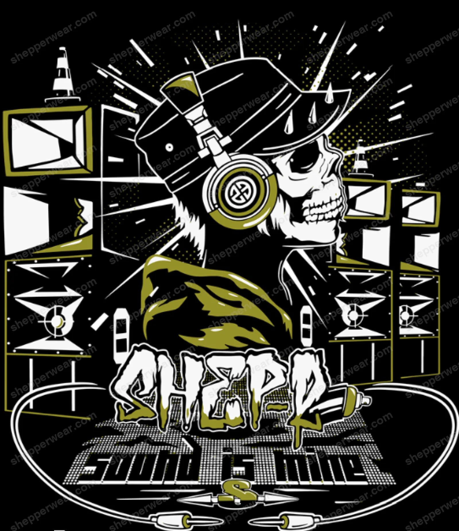 TEE-SHIRT RAVE modèle SOUND IS MINE (impression devant) - TEE-SHIRT IMPRESSION DEVANT