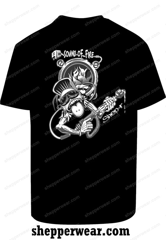 TEE-SHIRT RAVE MODELE SOUND OF FIRE - TEE-SHIRT IMPRESSION DOS