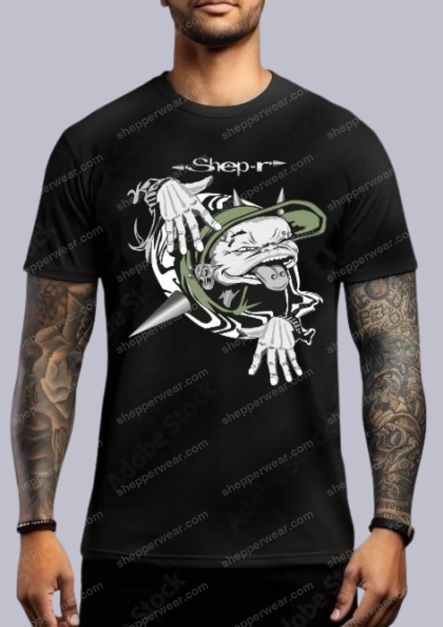 TEE-SHIRT RAVE modèle TOXI CRAZY (impression devant) - TEE-SHIRT IMPRESSION DEVANT