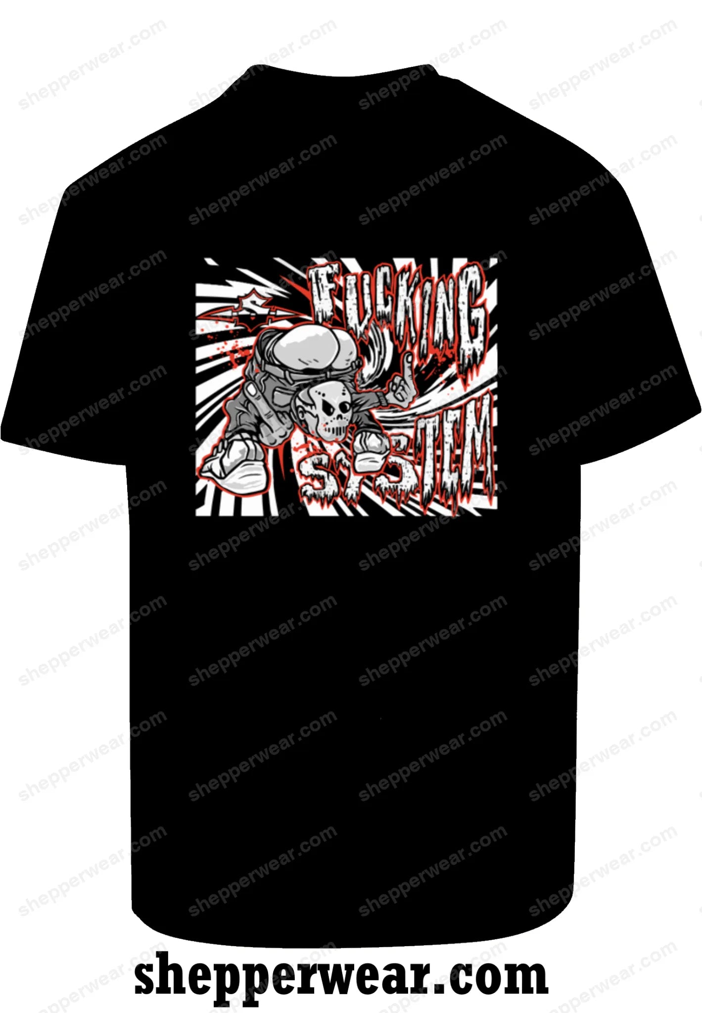 TEE-SHIRT RAVE MODELE TOXI F*CK - TEE-SHIRT IMPRESSION DOS