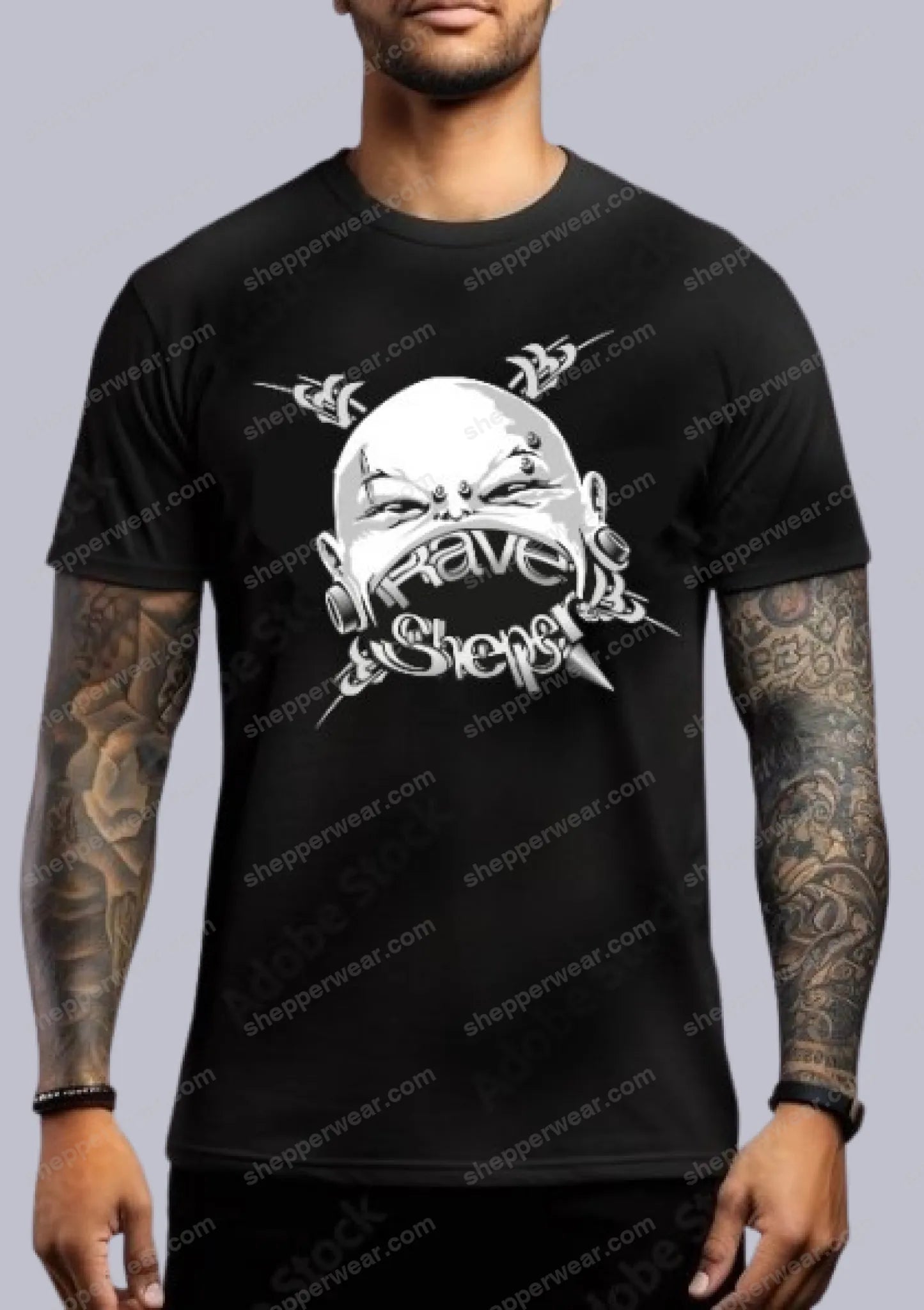TEE-SHIRT RAVE modèle TOXI RADAR (impression devant) - TEE-SHIRT IMPRESSION DEVANT