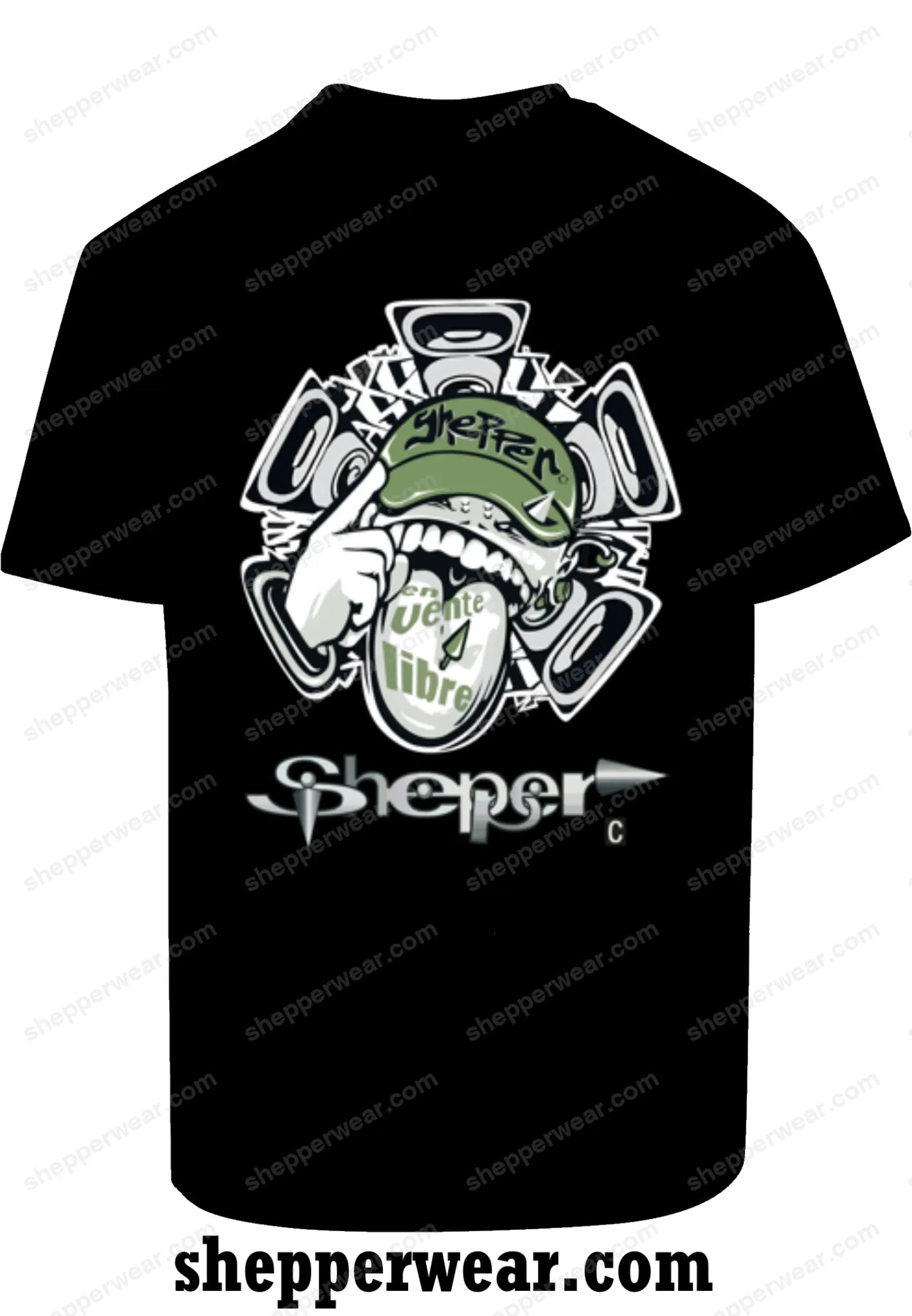 TEE-SHIRT RAVE MODELE TOXI TONGUE - TEE-SHIRT IMPRESSION DOS