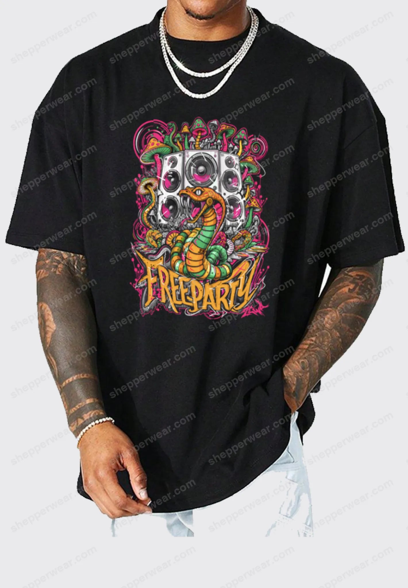 TEES SNAKE - TEE-SHIRT IMPRESSION DOS