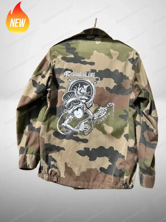 VESTE MILITAIRE VINTAGE TOXI SOUND OF FIRE SHEPPERWEAR